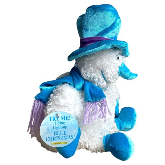 Dan Dee 10" Animated Plush Snowman Sings Elvis Blue Christmas Lights & Music - Picture 5 of 10